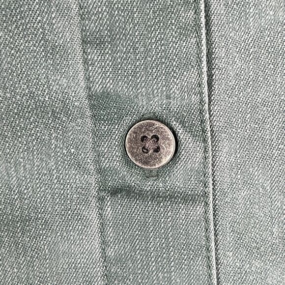 Old Navy Shirt Womens Extra Small green Relaxed‎ Long-Sleeve Cottagecore Minimal - Picture 3 of 9